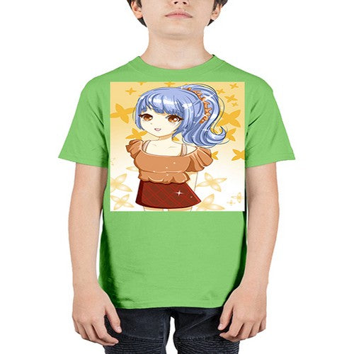 Cute and funny girl with blue hair 31# - anime - Youth Tee Unisex