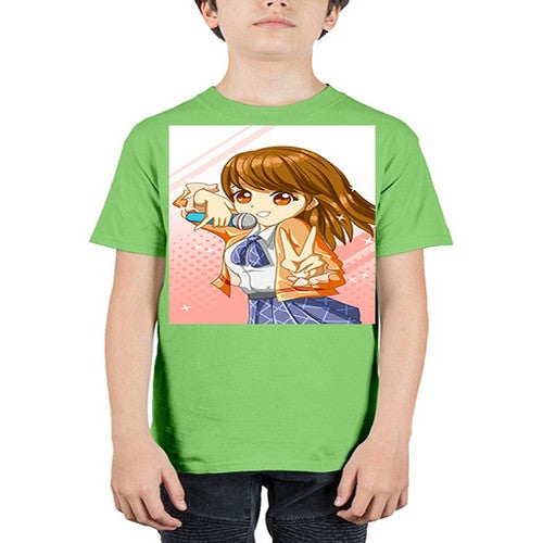 Cute teenage student girl singing song 47# - anime - Youth Tee Unisex