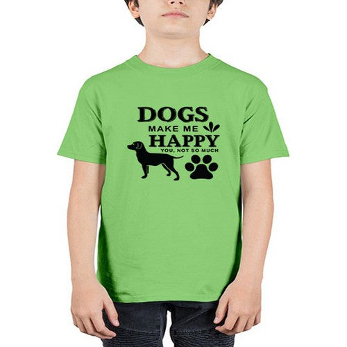 Dogs Make Me Happy Style 44# - dogs - Youth Tee Unisex