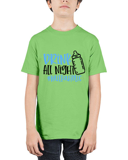Drink All Night Milkaholic Style 304# - baby - Youth Tee Unisex