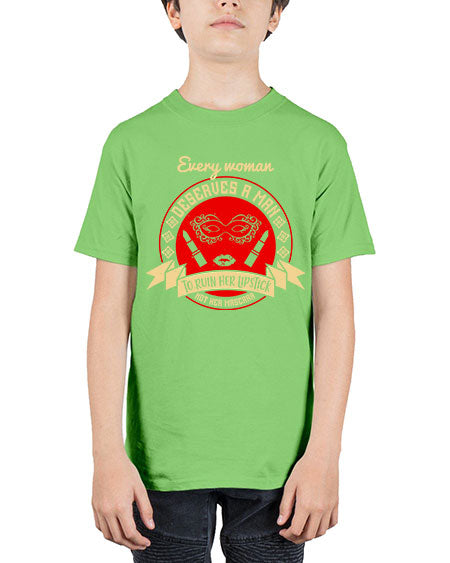 Every woman deserves a man to ruin her lipstick not her mascara Style 212# - beauty - fashion - Youth Tee Unisex
