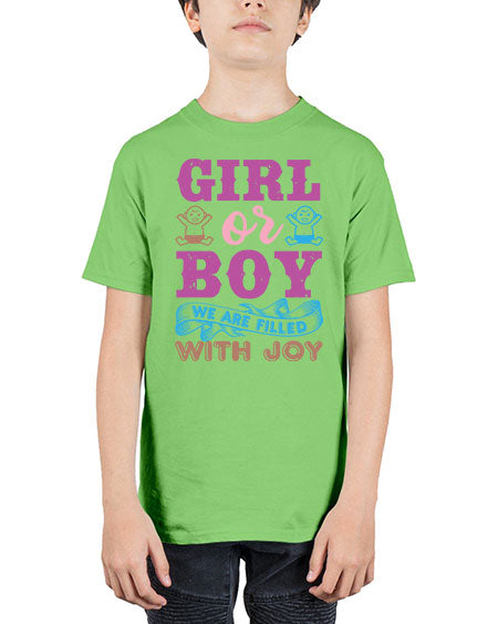 Girl or boy we are filled with joy Style 82# - baby shower - Youth Tee Unisex