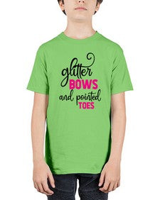 Glitter bows and pointed toes 127# - ballet - Youth Tee Unisex