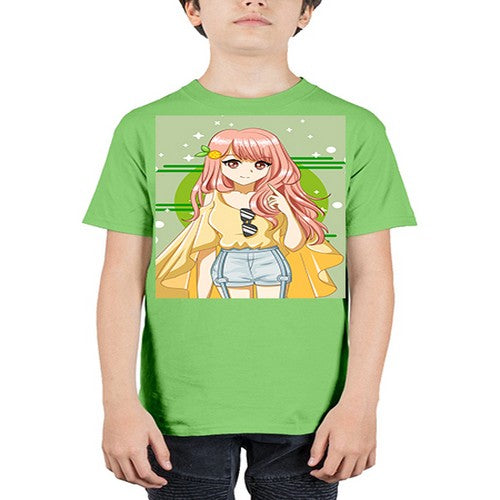 Happy and cute yellow blouse in summer holiday 43# - anime - Youth Tee Unisex
