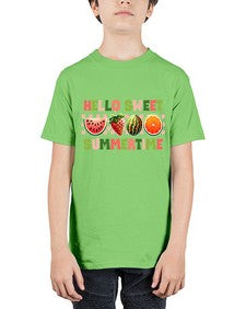 Hello Summer Strawberry 1040# - strawberry - Youth Tee Unisex