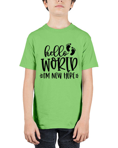 Hello World Im New Here Style 330# - baby - Youth Tee Unisex