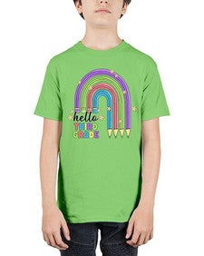 Hello third Grade Pencil Rainbow 347# - third grade - Youth Tee Unisex