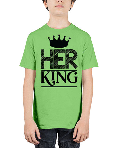 Her king 5# - black words and phrases - Youth Tee Unisex