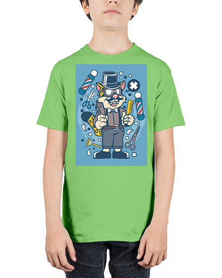 Hipster Barber Leopard835# - barber - Youth Tee Unisex