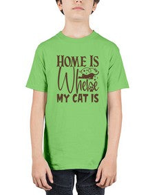 Home Is Where My Cat Is Style 14# - cats - Youth Tee Unisex