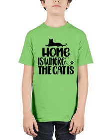 Home Is Where The Cat is Style 93# - cats - Youth Tee Unisex