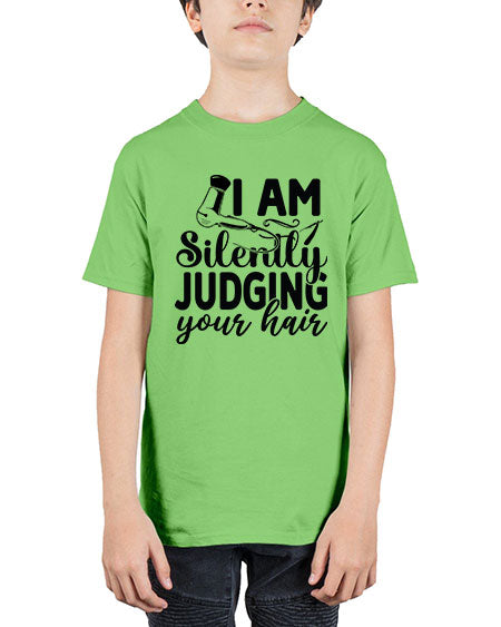 I Am Silently Judging Your Hair 858# - hairdresser - Youth Tee Unisex