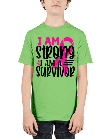 I Am Strong I Am a Survivor 19# - breast cancer - Youth Tee Unisex