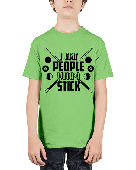 I beat people with a stick 1166# - billards - Youth Tee Unisex