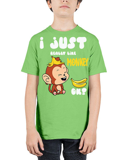 I just Really Lpve Monkey 7# - monkey - Youth Tee Unisex