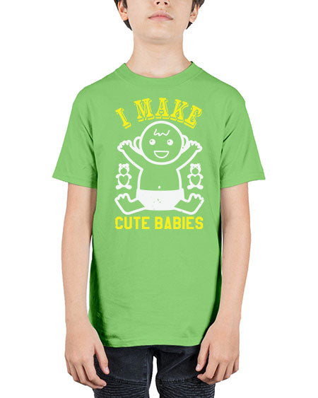 I make cute babies Style 107# - baby shower - Youth Tee Unisex