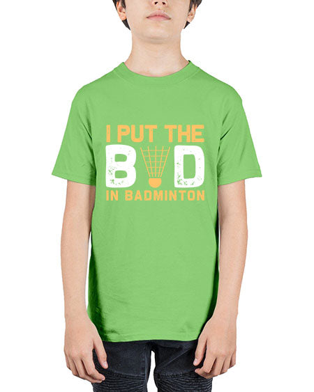 I put the 1097# - badminton - Youth Tee Unisex