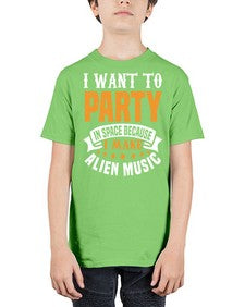 I want to pary in space 21# - ufo - Youth Tee Unisex