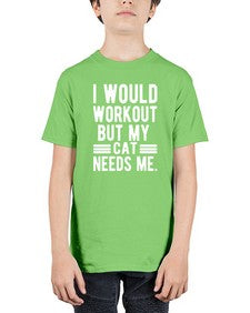 I would Workout - cats - Youth Tee Unisex