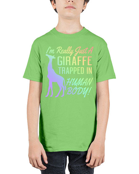 Im really just a giraffee trapped in human body - giraffee - Youth Tee Unisex
