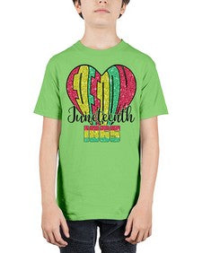 Juneteenth Since 1865 Heart 20# - black juneteenth - Youth Tee Unisex