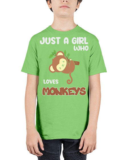 Just a Girl Who Loves 8# - monkey - Youth Tee Unisex