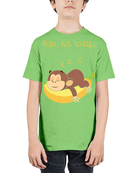 Lazy Monkey Nope Not Today 9# - monkey - Youth Tee Unisex