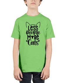 Less People More Cats Style 97# - cats - Youth Tee Unisex
