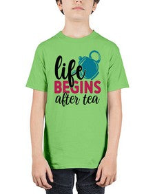 Life Begins After Tea 1298# - tea - Youth Tee Unisex