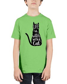 Life Is Better With A Cat Style 98# - cats - Youth Tee Unisex