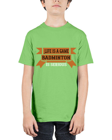 Life is a game badminton is serious 1984# - badminton - Youth Tee Unisex