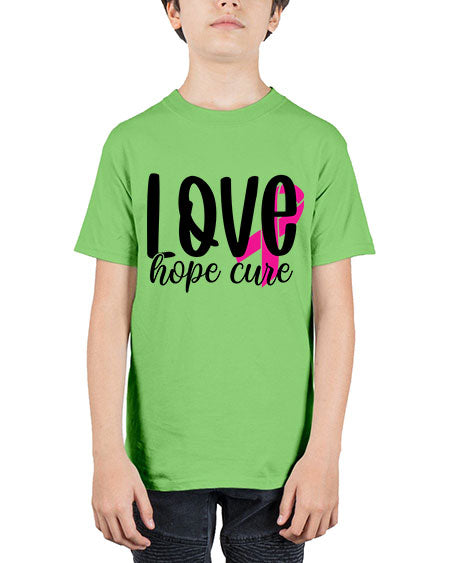Love Hope Cure 13# - breast cancer - Youth Tee Unisex