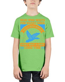 Man who waits for roast duck to fly into mouth must wait a very very long time Style 25# - ducks - Youth Tee Unisex