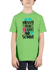 Messy Bun Coffee And Style Style 1097# - nurse - Youth Tee Unisex