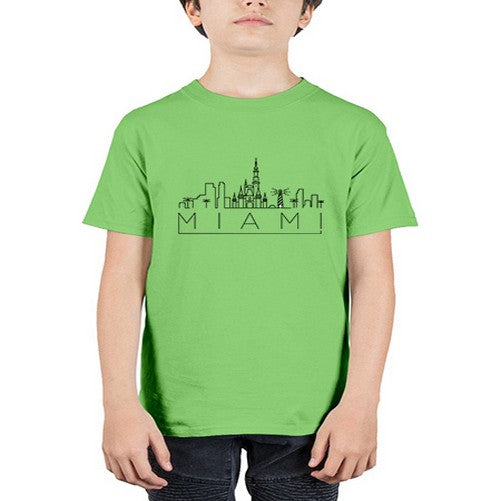 Miami Minimal Skyline 1281# - cities - Youth Tee Unisex