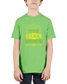 Mom is a real superhero 166# - cartoon super hero - Youth Tee Unisex