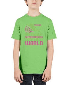 Moms are the real 172# - cartoon super hero - Youth Tee Unisex