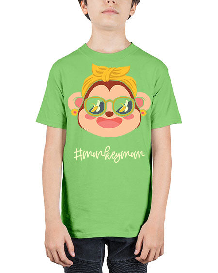 Monkey Mom Banana Glasses 16# - monkey - Youth Tee Unisex