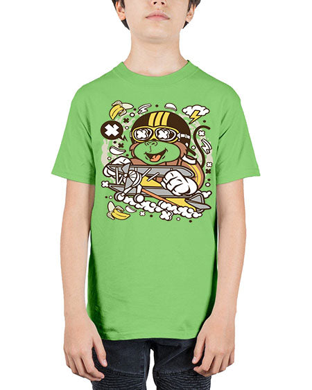Monkey Pilot - monkey - Youth Tee Unisex