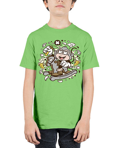 Monkey Rocking Horse - monkey - Youth Tee Unisex
