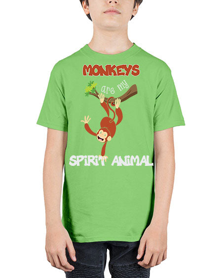 Monkeys Are my Spirit Animals 19# - monkey - Youth Tee Unisex