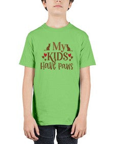 My Kids Have Paws Style 22# - cats - Youth Tee Unisex