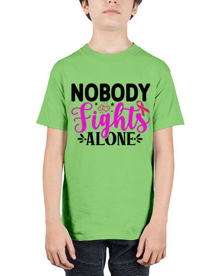 Nobody Fights Alone 12# - breast cancer - Youth Tee Unisex