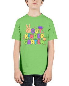 Peace Out Kindergarten Peace Hand 636# - kindergarten - Youth Tee Unisex