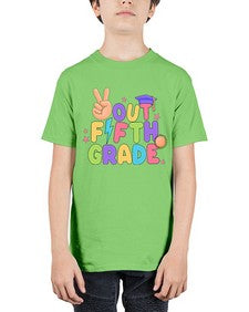 Peace Out fifth Grade Peace 621# - fifth grade - Youth Tee Unisex