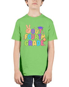 Peace Out fourth Grade Peace 630# - fourth grade - Youth Tee Unisex