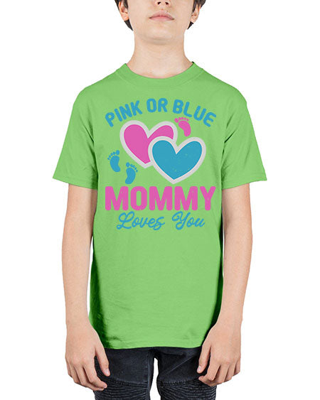 Pink or blue mommy loves you Style 186# - baby - Youth Tee Unisex