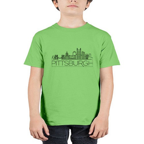 Pittsburgh Minimal Skyline 1623# - cities - Youth Tee Unisex