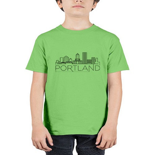 Portland Minimal Skyline 1679# - cities - Youth Tee Unisex
