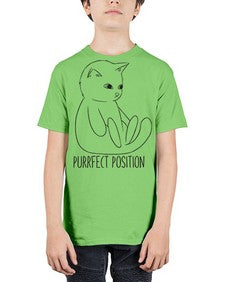 Purrfect Position - cats - Youth Tee Unisex